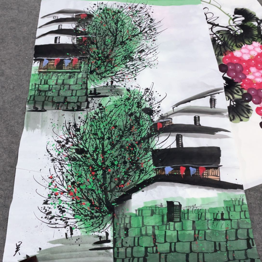 国画国画作品画心一张