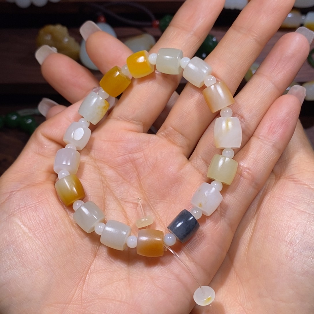 和田玉手链未镶嵌✐****