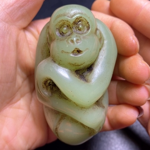 白玉菩提吊坠摆件