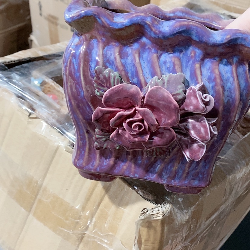 【闪购商品】红陶陶瓷花盆，多肉花盆