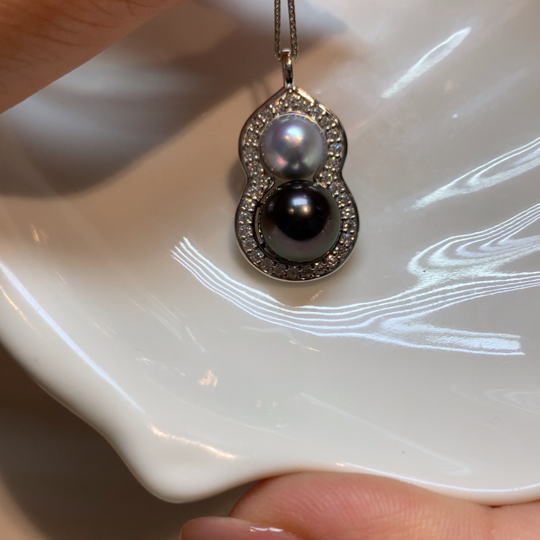 海水珍珠颈饰银S925镶嵌