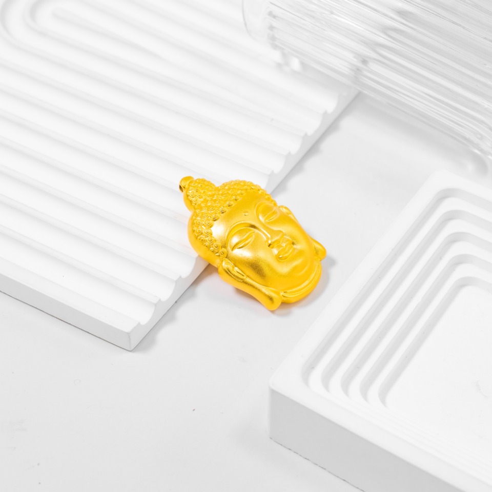 吊坠足银 佛头吊坠