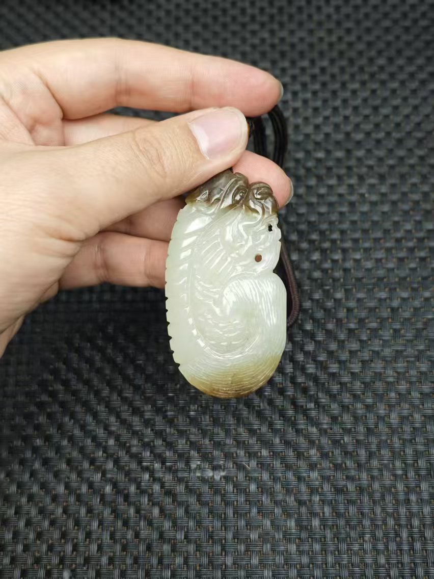 天然和田玉老料孤品手工精雕鱼化龙2.14清货4