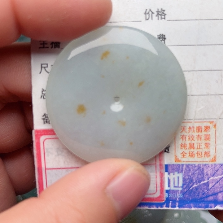 翡翠颈饰未镶嵌平安扣