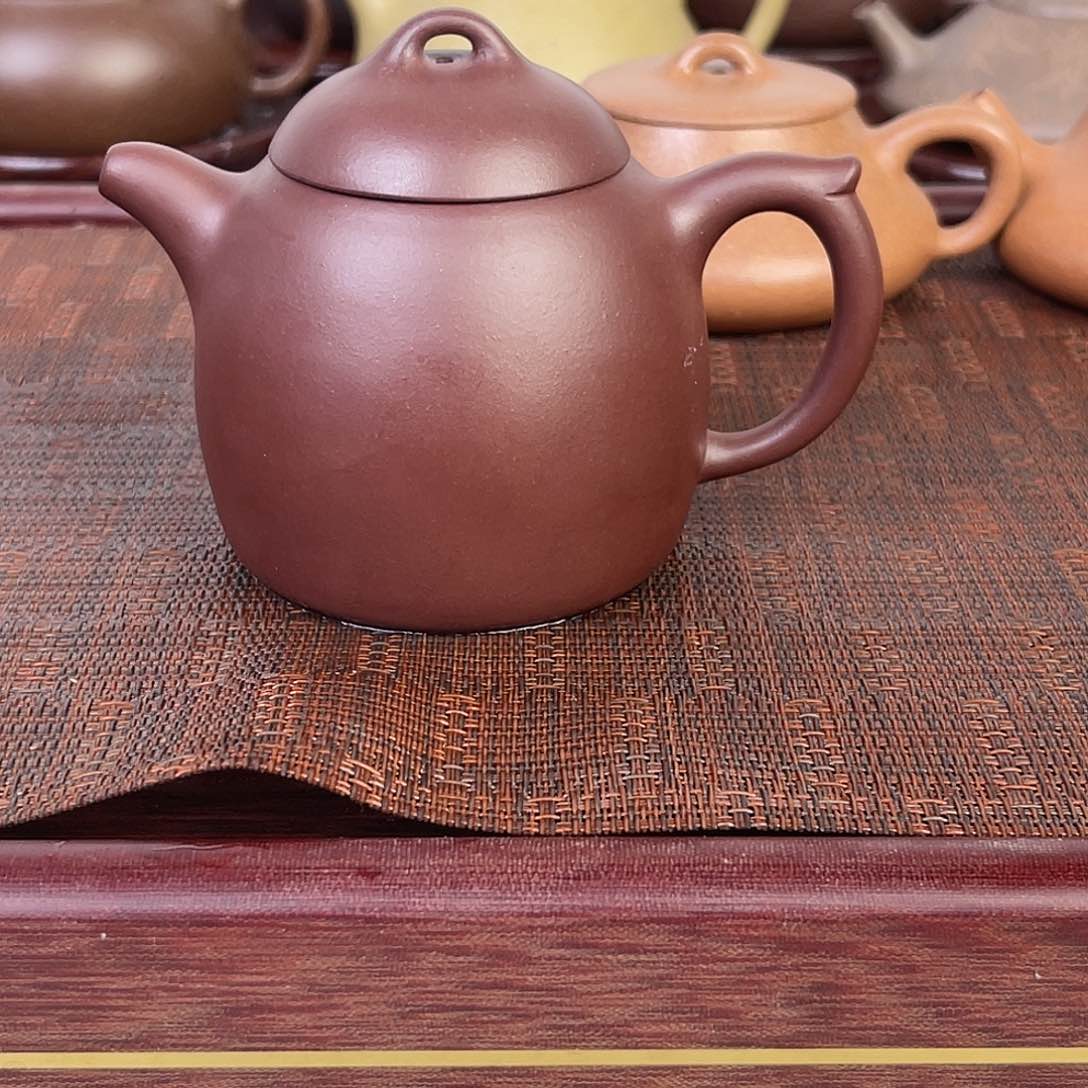 紫砂茶壶完美紫泥小秦权