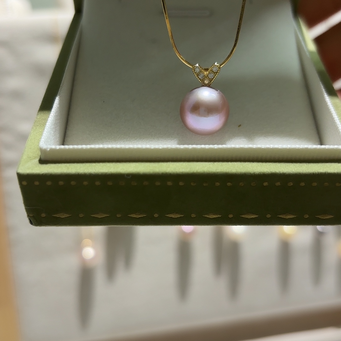 银S925镶嵌淡水珍珠颈饰