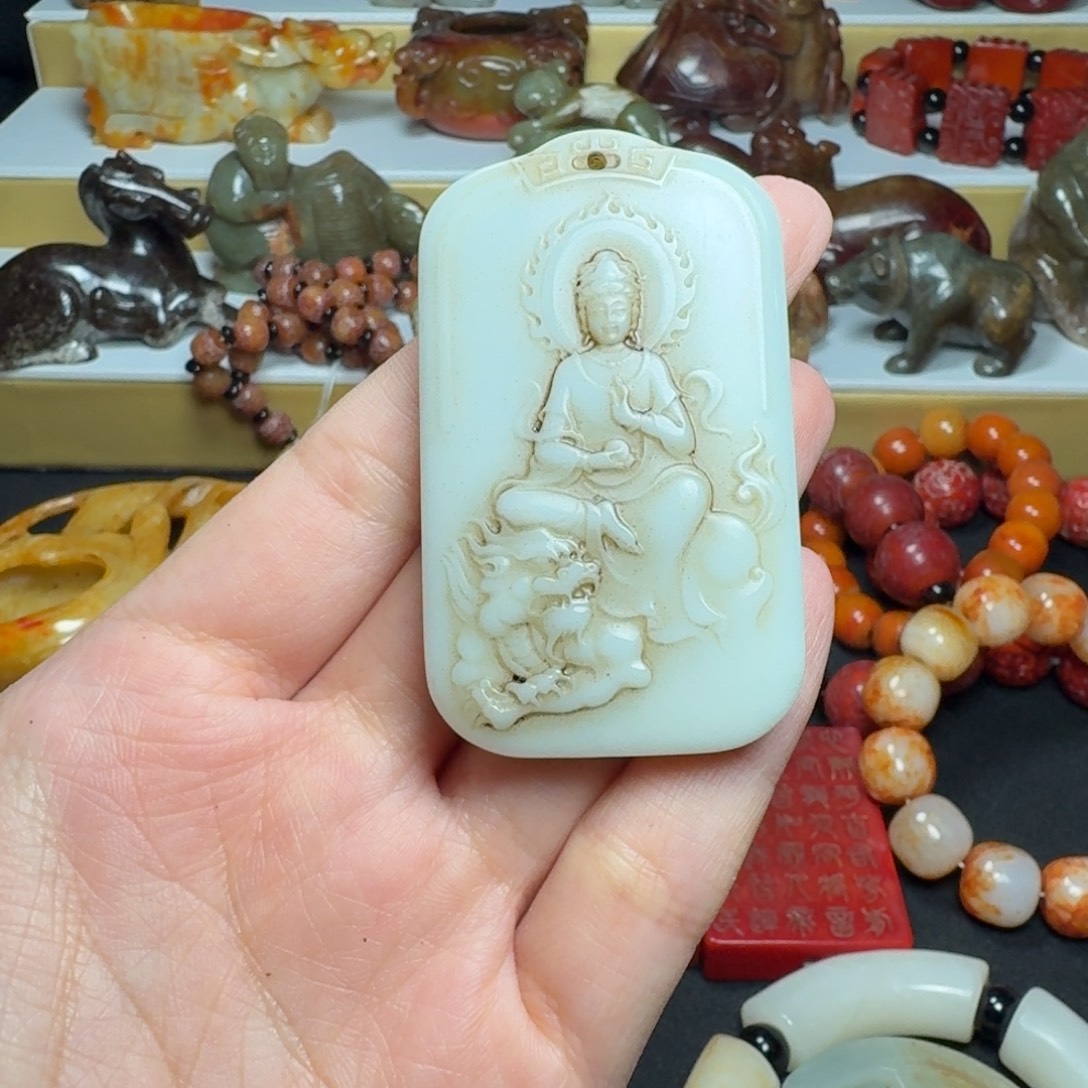 吊坠白玉菩提挂件