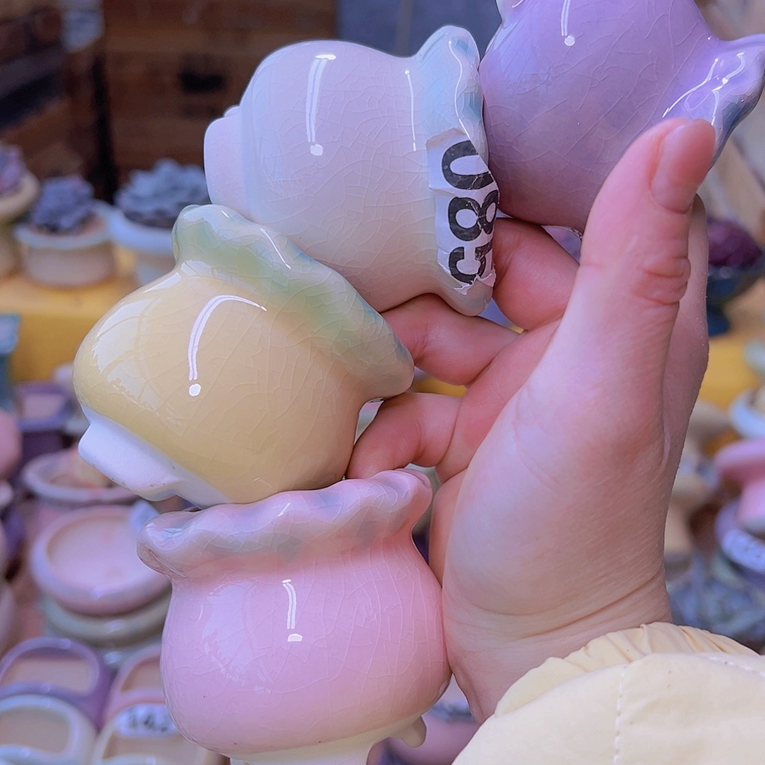 红陶陶瓷花盆当场满12包邮