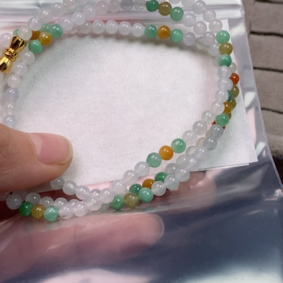 定制翡翠未镶嵌小*朵翡翠定制手链