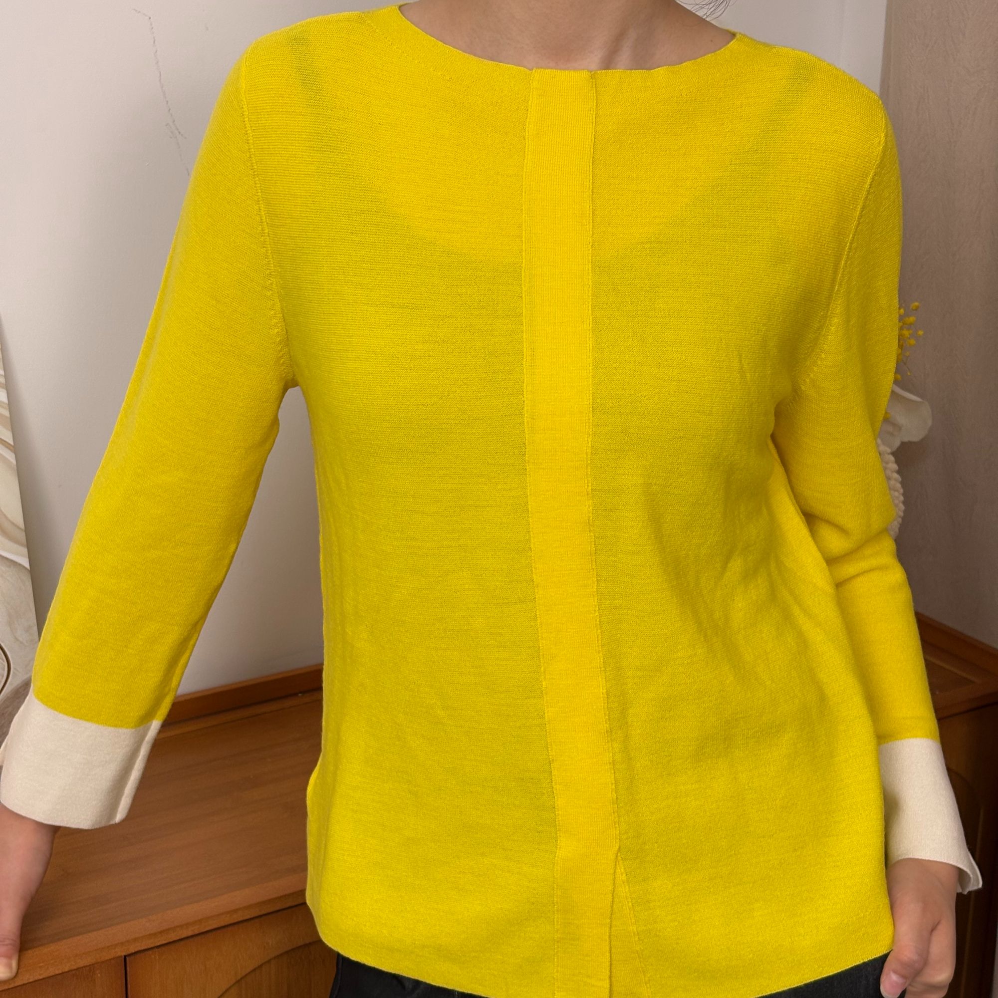 AISEE女秋冬撞色长袖厚款舒适修身保暖百搭羊毛针织衫053