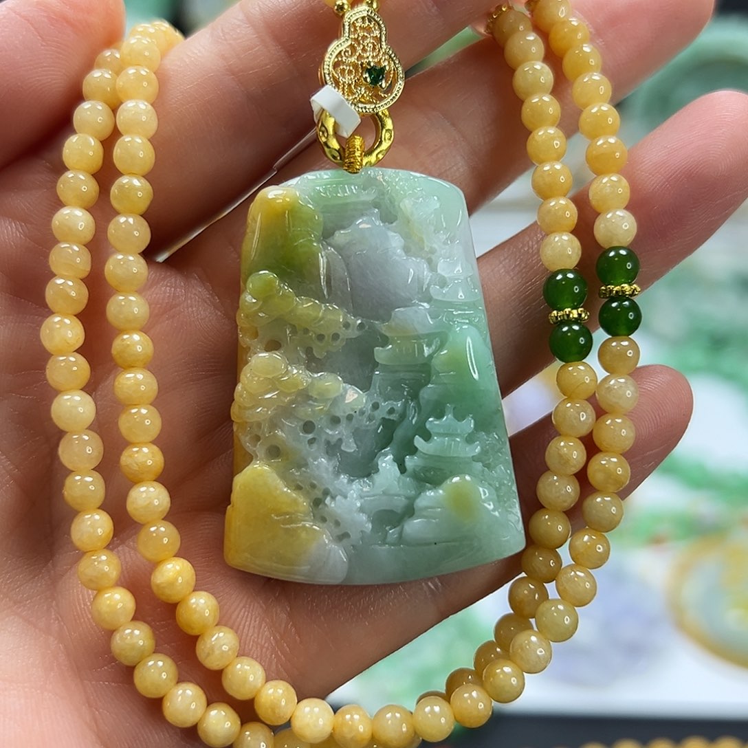 翡翠未镶嵌颈饰吊坠