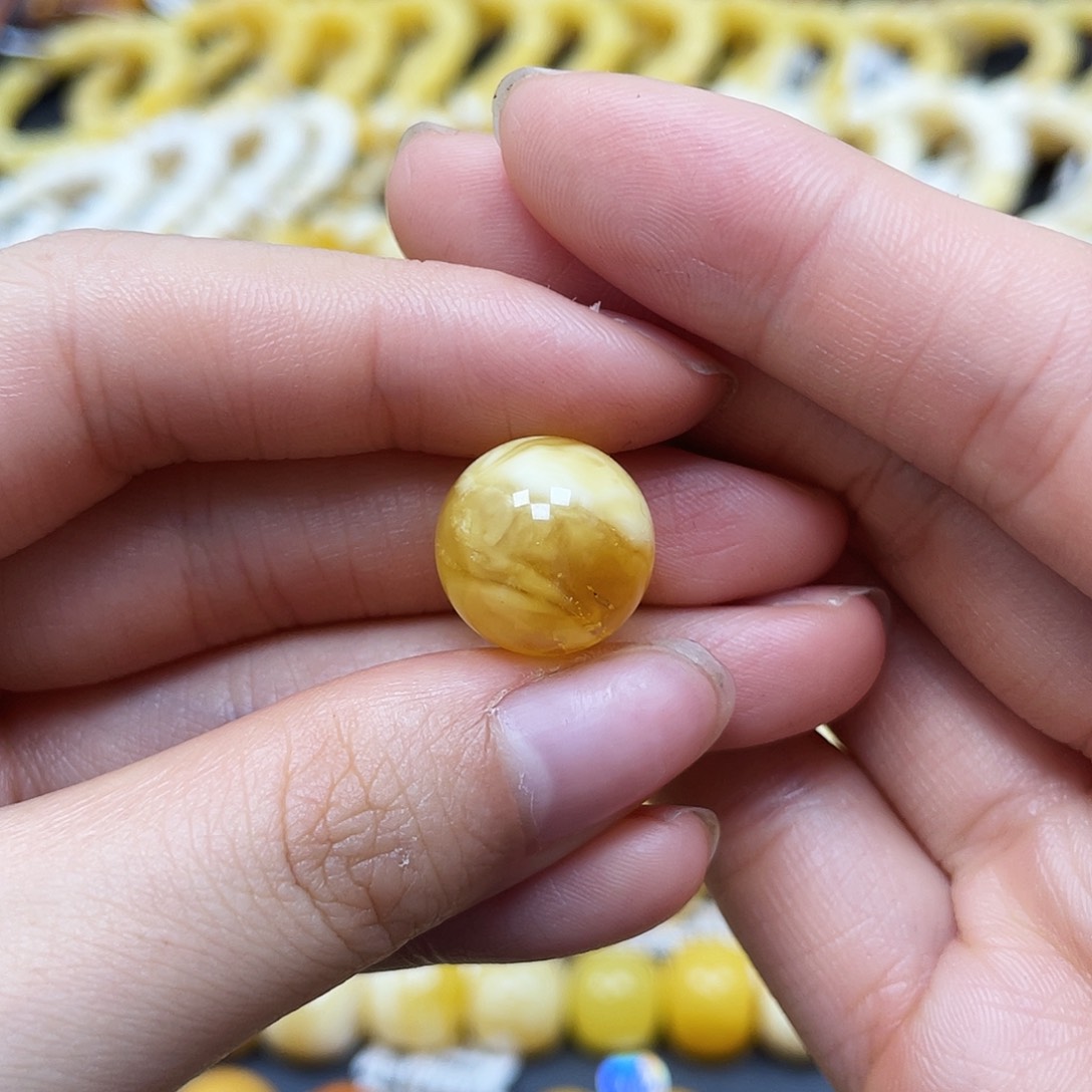 未镶嵌琥珀裸石圆珠14.4mm福利