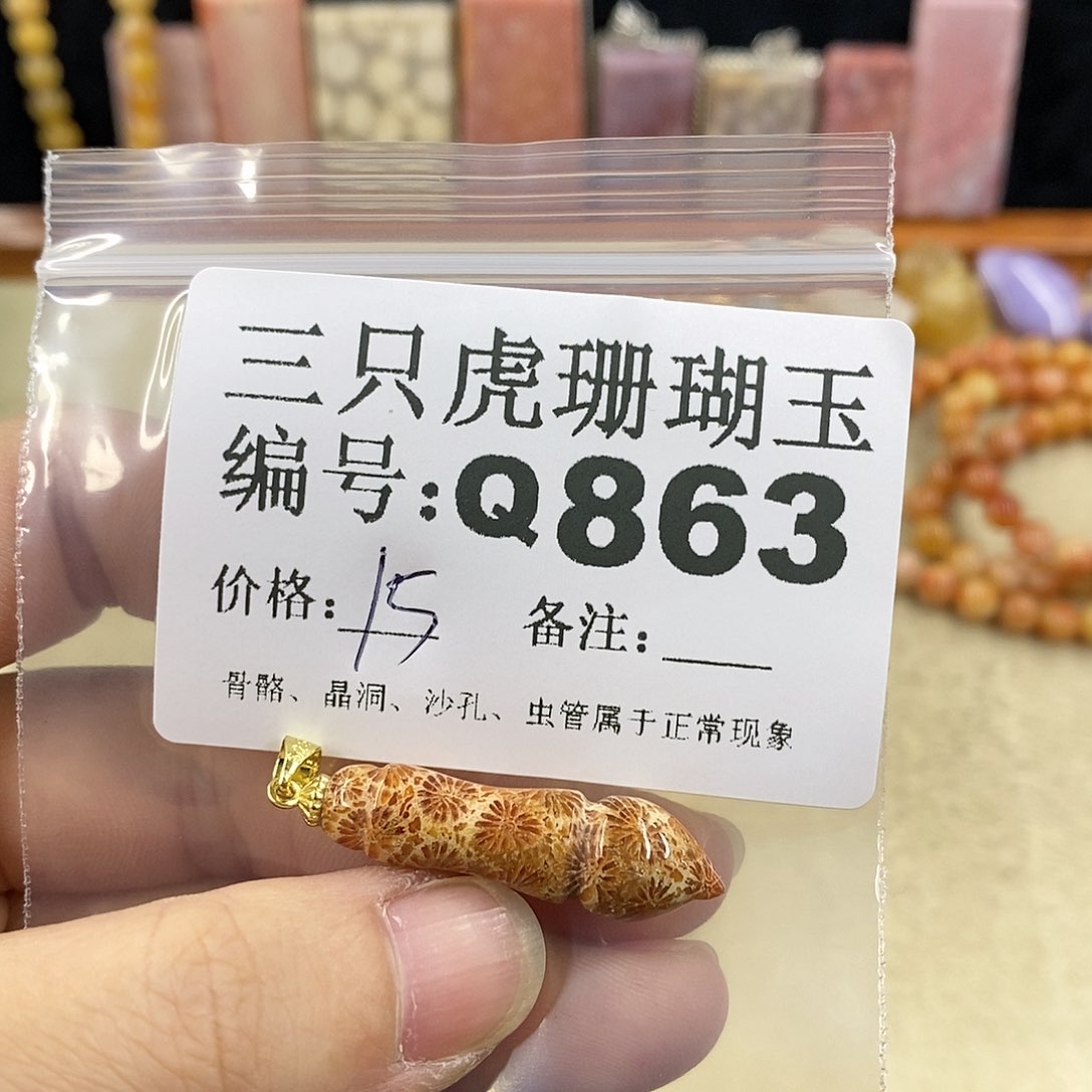硅化珊瑚（珊瑚玉）1未镶嵌一*