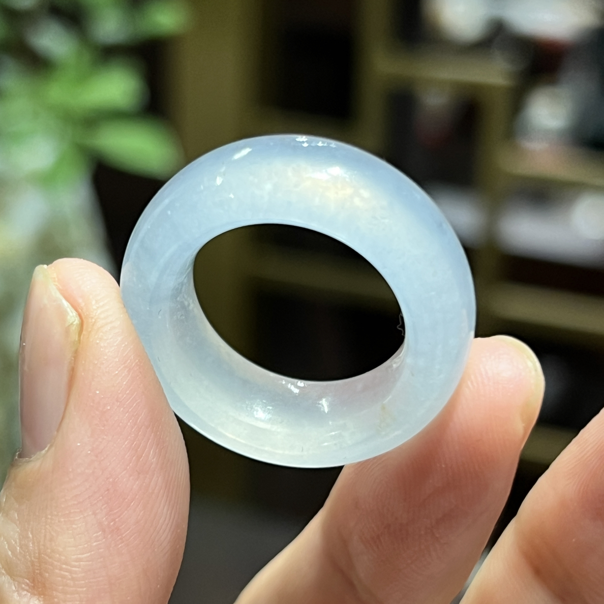 【杨玉环】天然A货翡翠戒指白月光车轮戒指20圈口以上