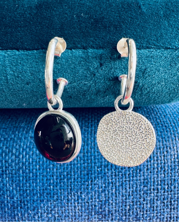 吊坠925银 S925银饰耳坠拼接款式时尚潮流百搭款轻奢复古手工个性