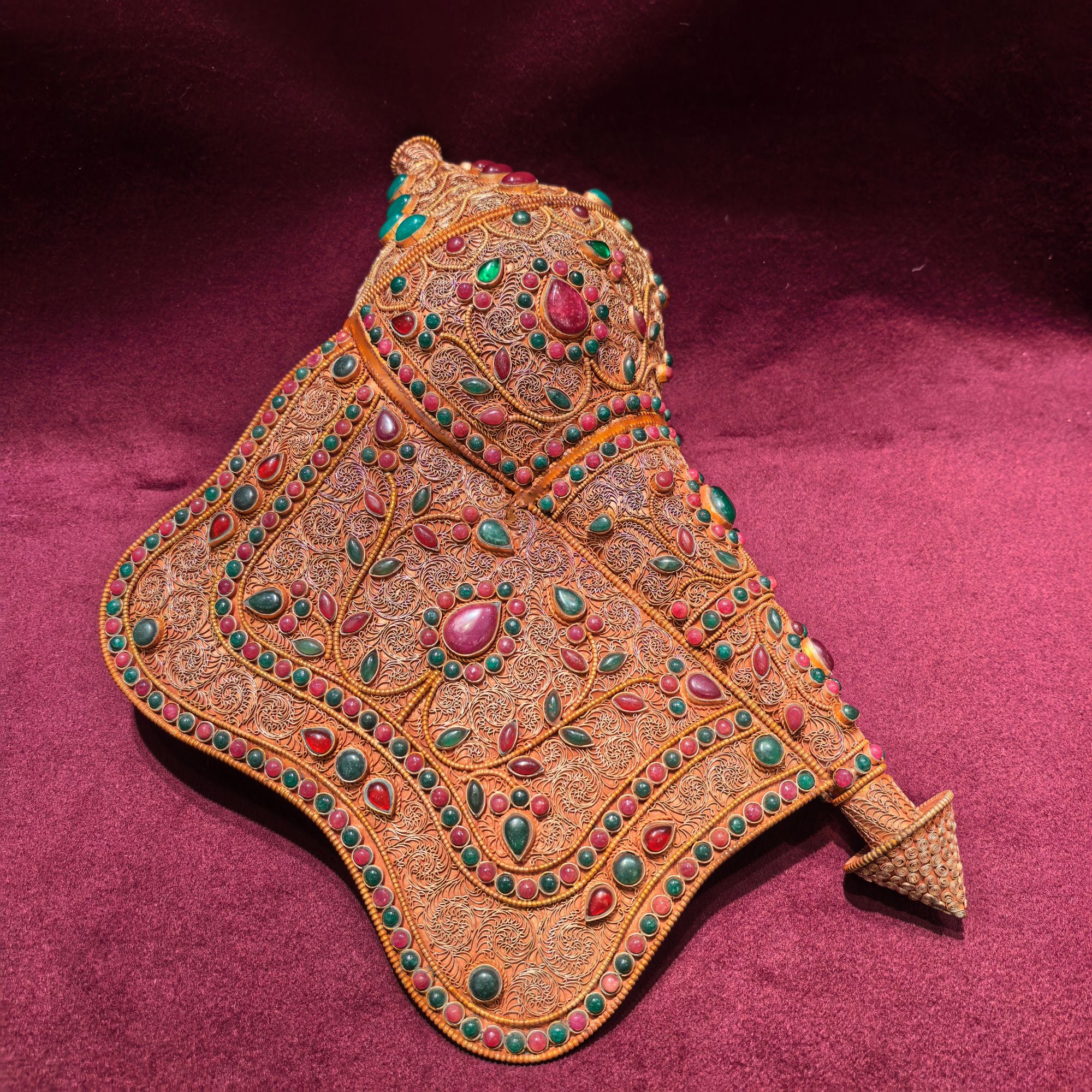 玺藏馆  尼泊尔海螺40㎝ 掐丝镶嵌海螺 白海螺镶嵌 供养