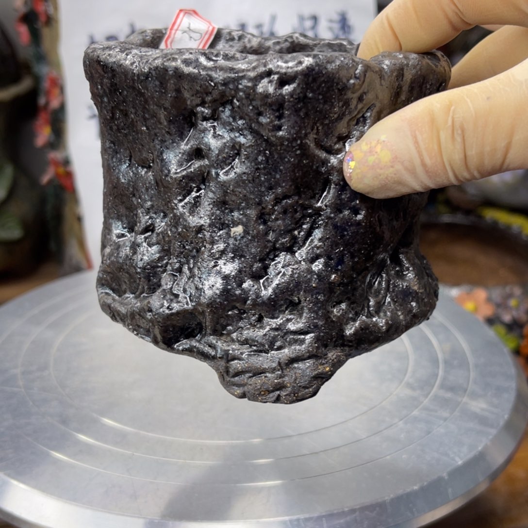 红陶粗砂陶瓷花盆