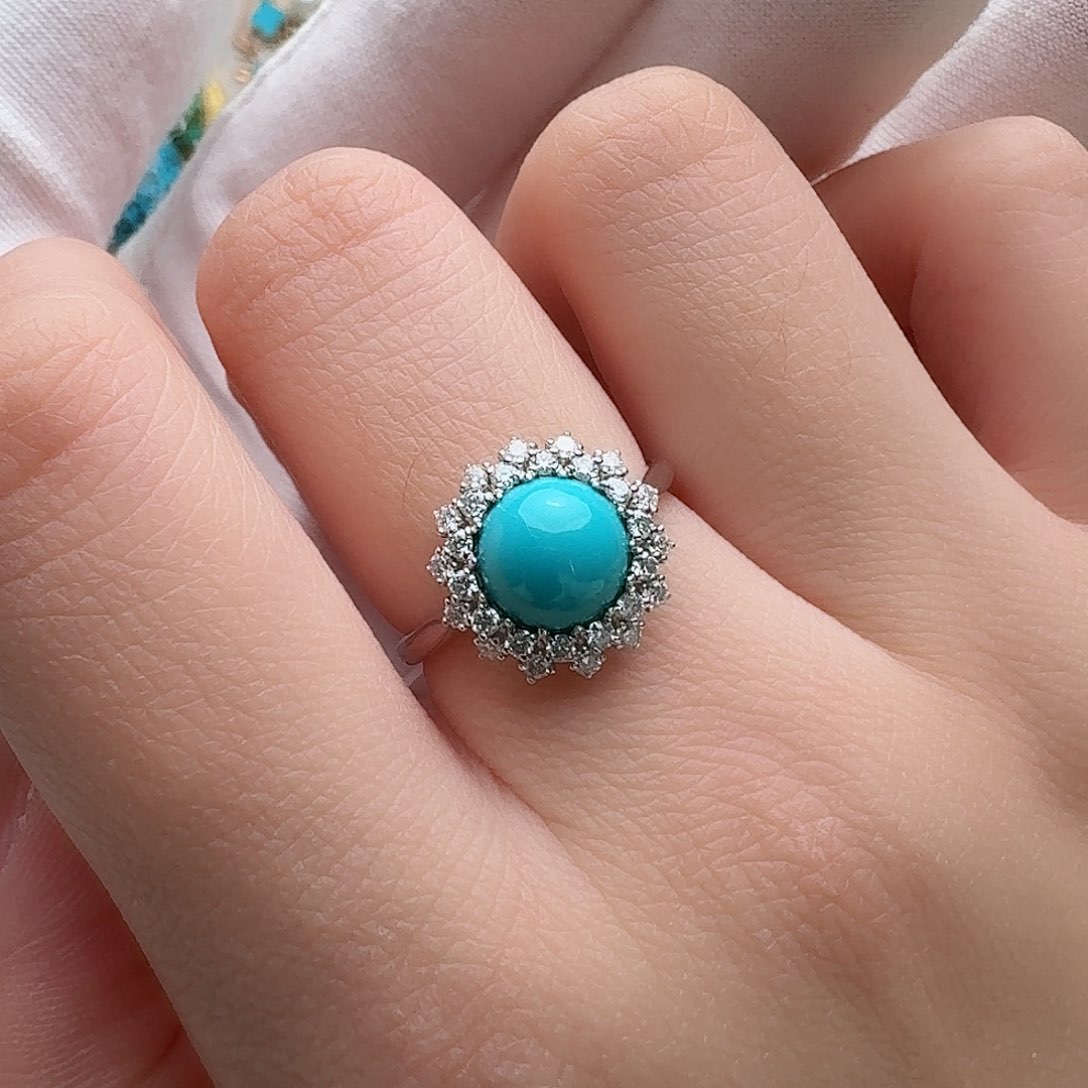 绿松石配饰银S925镶嵌