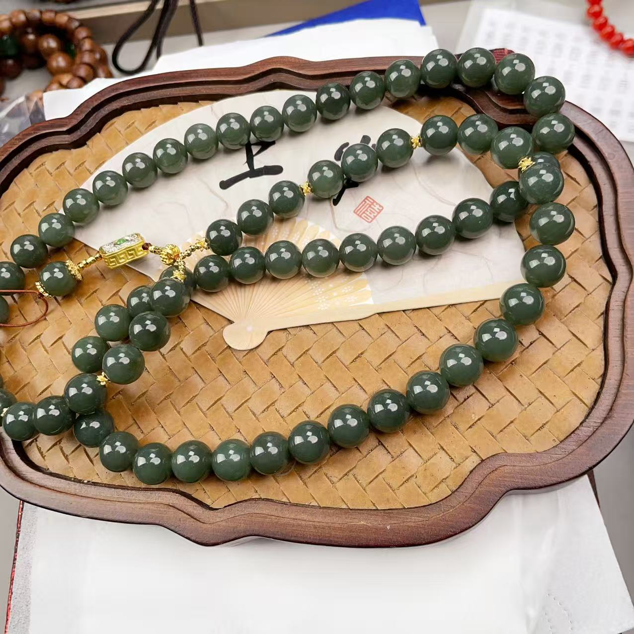 和田玉碧玉多圈链子精致款 多样性发货拍一单发一个