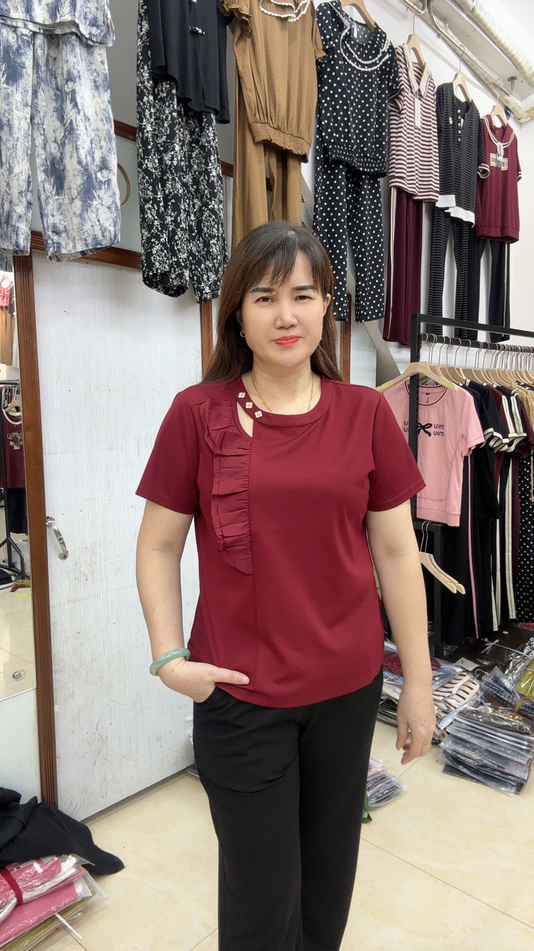 新款高档柔软舒适上衣夏季凉感透气显瘦短袖2623