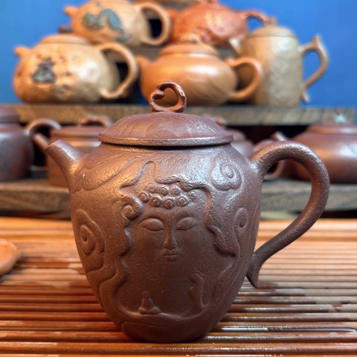 原矿老紫泥混搭款250cc紫砂壶