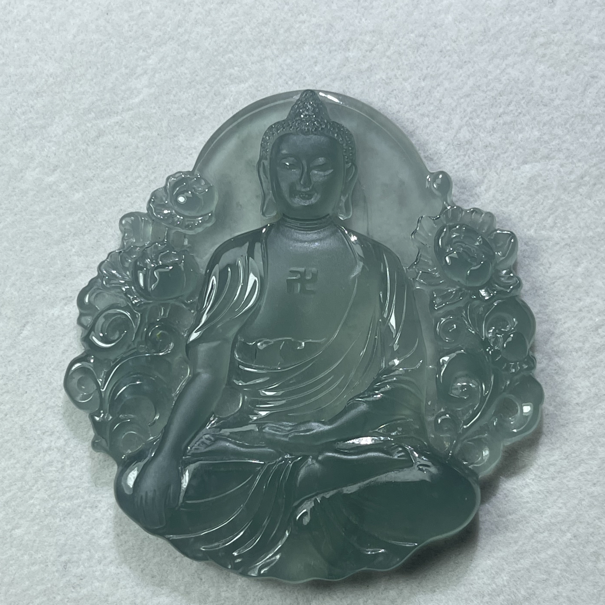 天然翡冰种阿弥陀佛