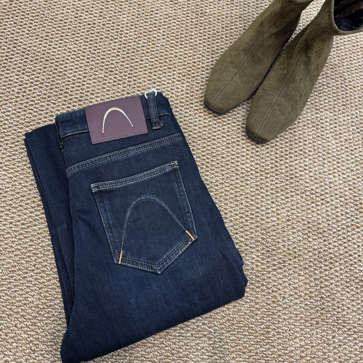 《秀秀精选》69002加绒加厚窄版直筒长裤