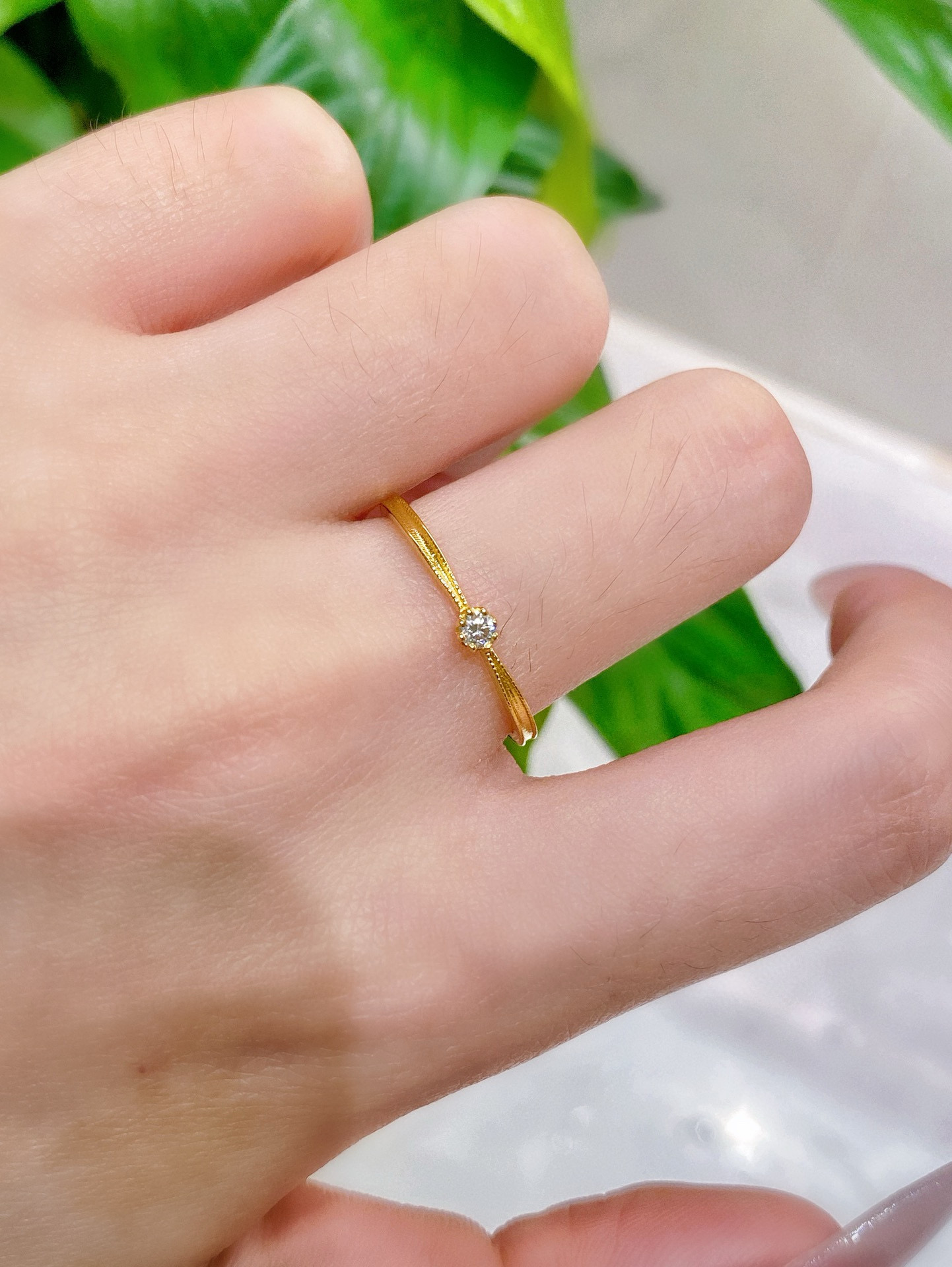 云珑珠宝甄选 足金999 单莫桑戒指  总重出售