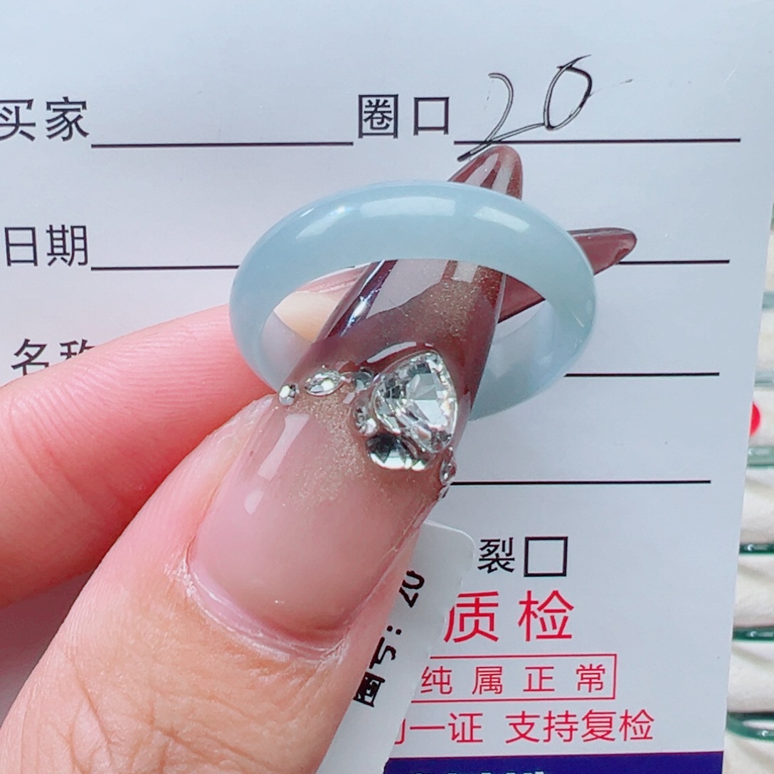 翡翠未镶嵌戒指天然