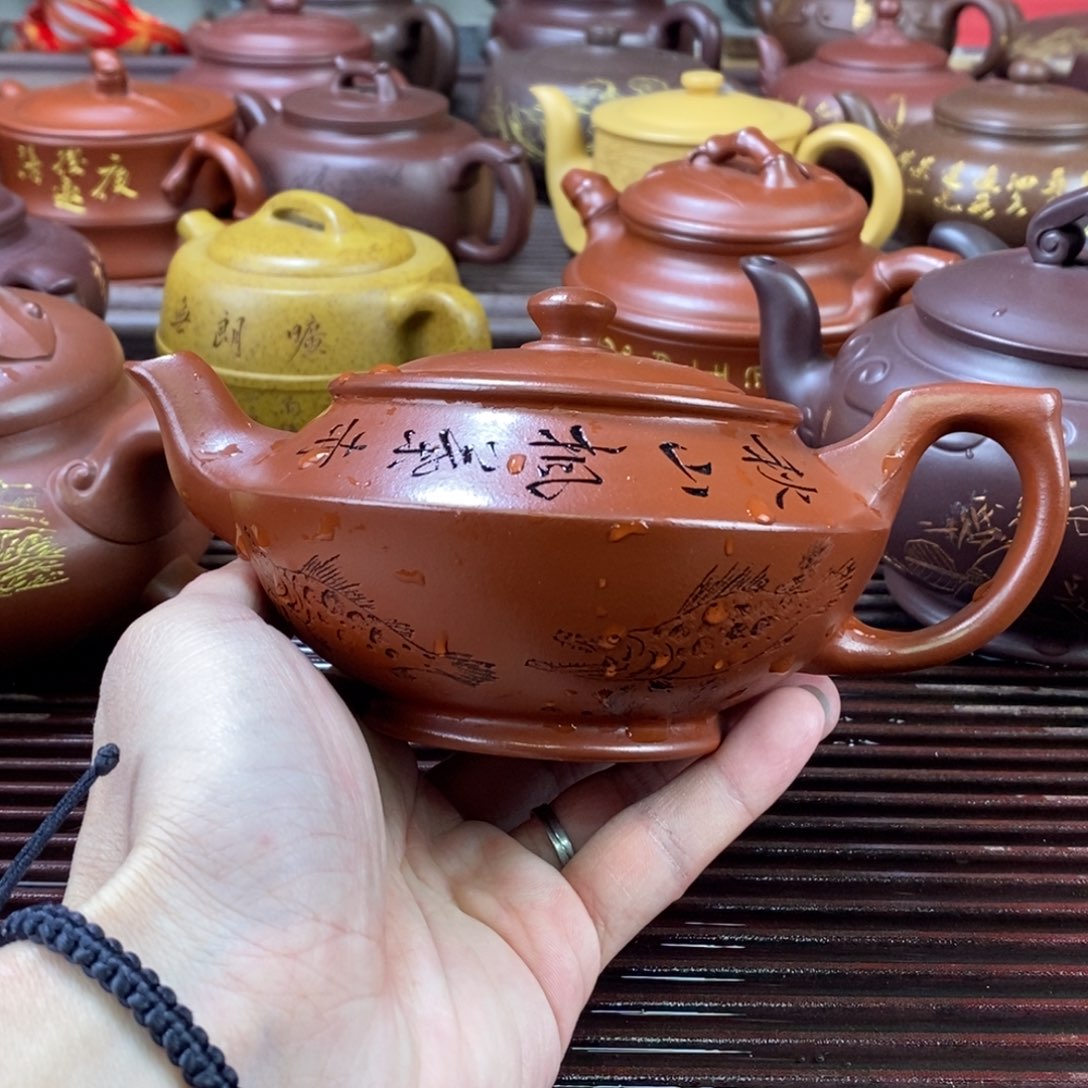 紫砂茶壶月**头白定1 处理价