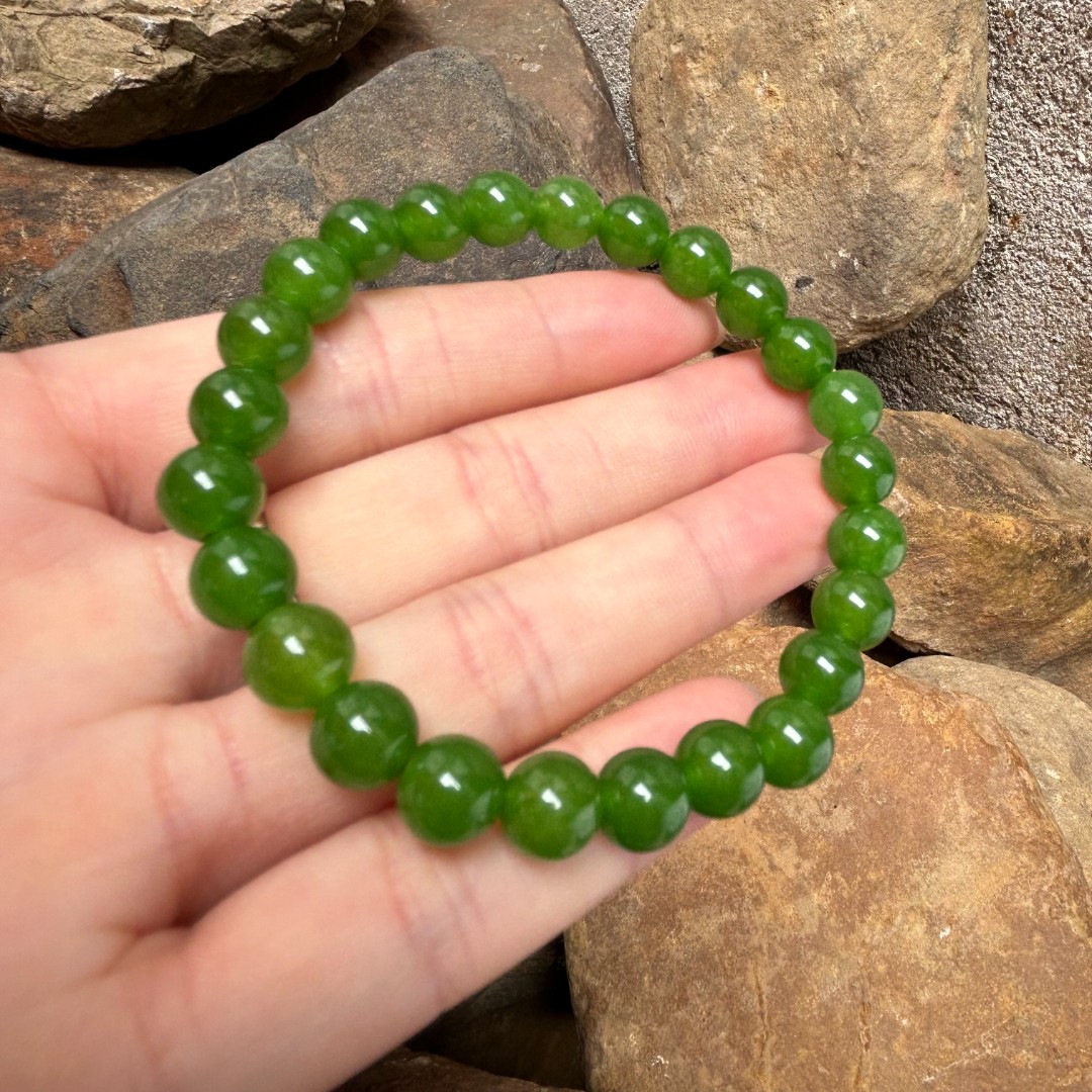 A654精品果阳绿单圈8mm手串