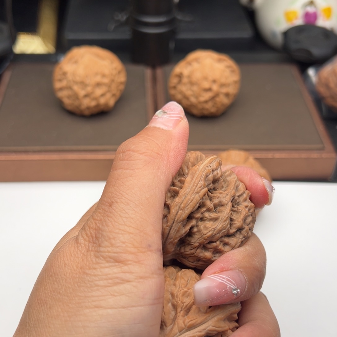 文玩核桃把件@**@红锦鲤