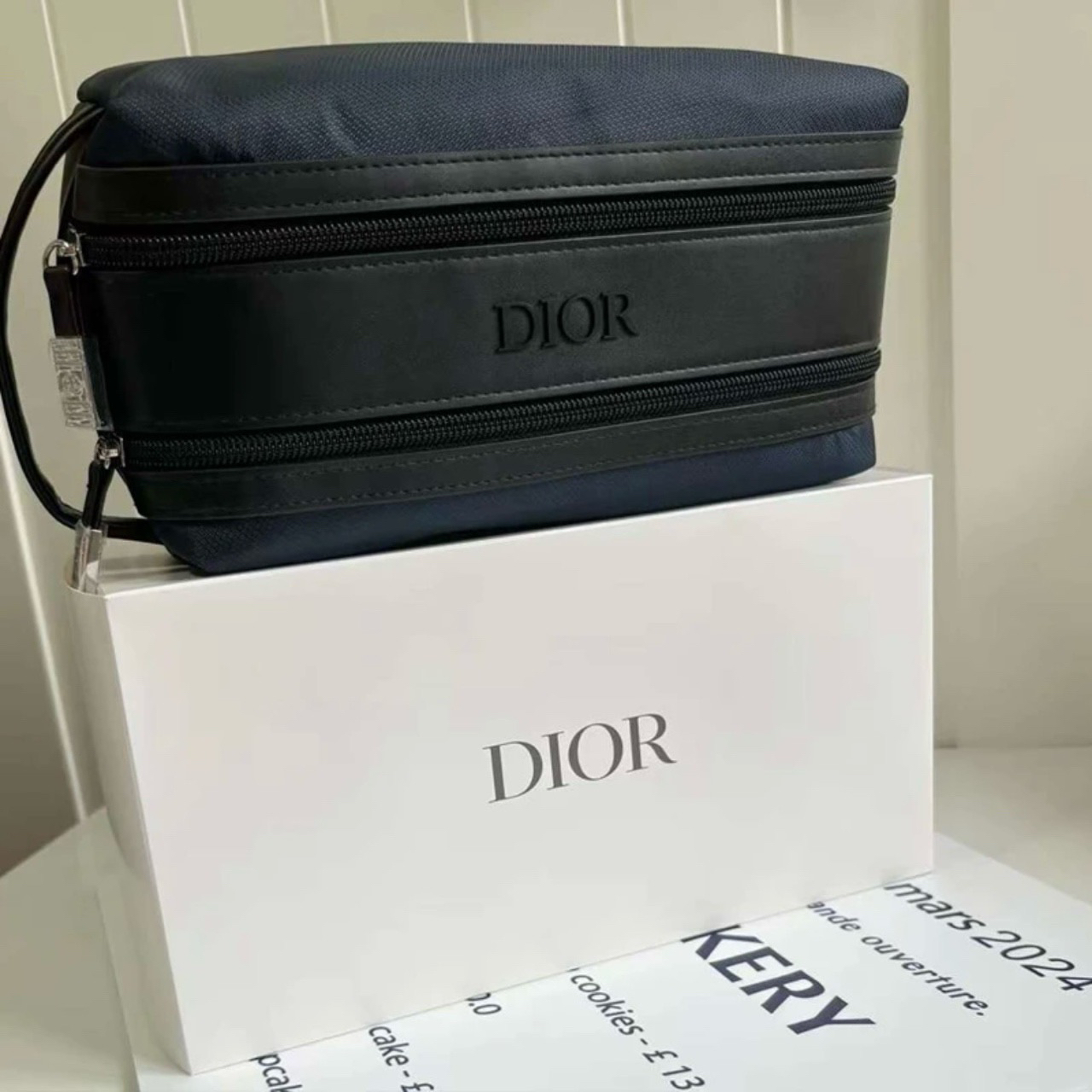 全新未使用 DIOR/迪奥 旷野 双拉链 手拿包 洗漱包/全新/盒