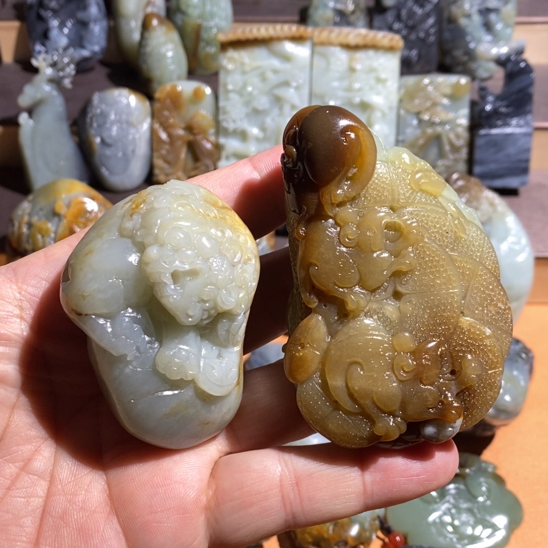 和田玉未镶嵌把件*️****