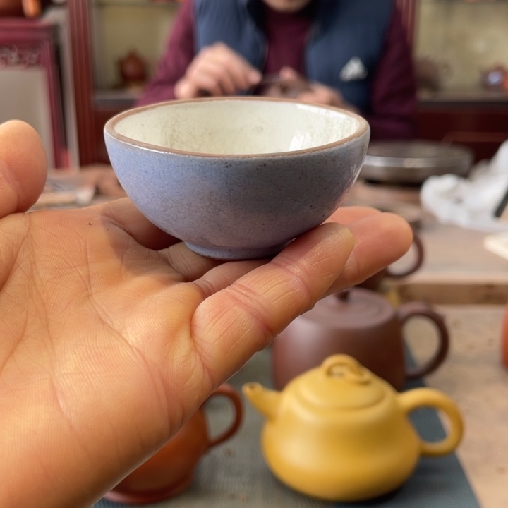 紫砂茶壶自釉主人杯