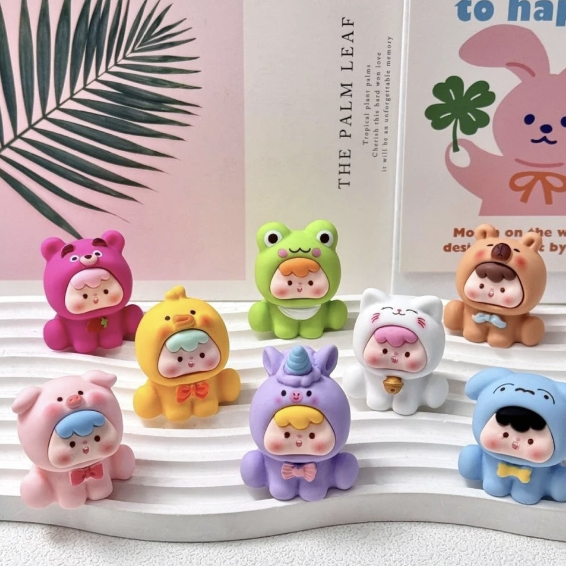 动物吐泡泡崽崽可爱树脂摆件