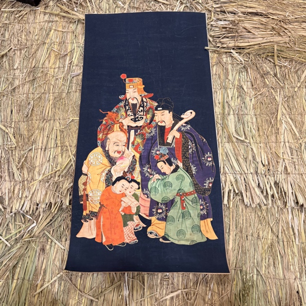 高端精品福禄寿三星绘画类年画AA99