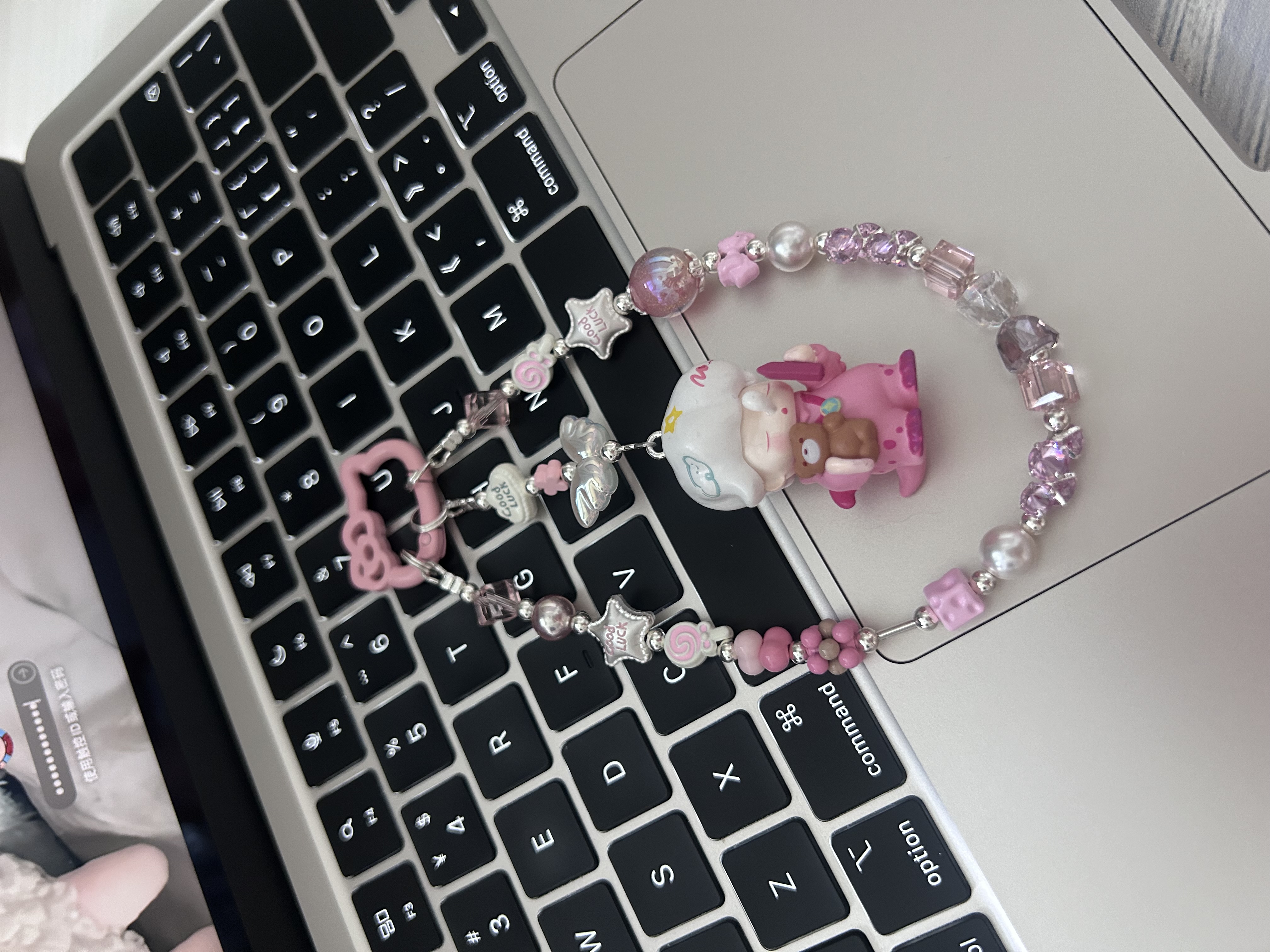 【3-50】萌粒拍这个可爱蝴蝶结手机链短款挂绳