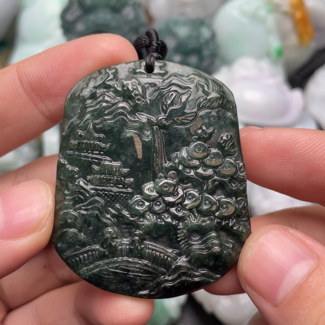 翡翠未镶嵌吊坠(不含链)