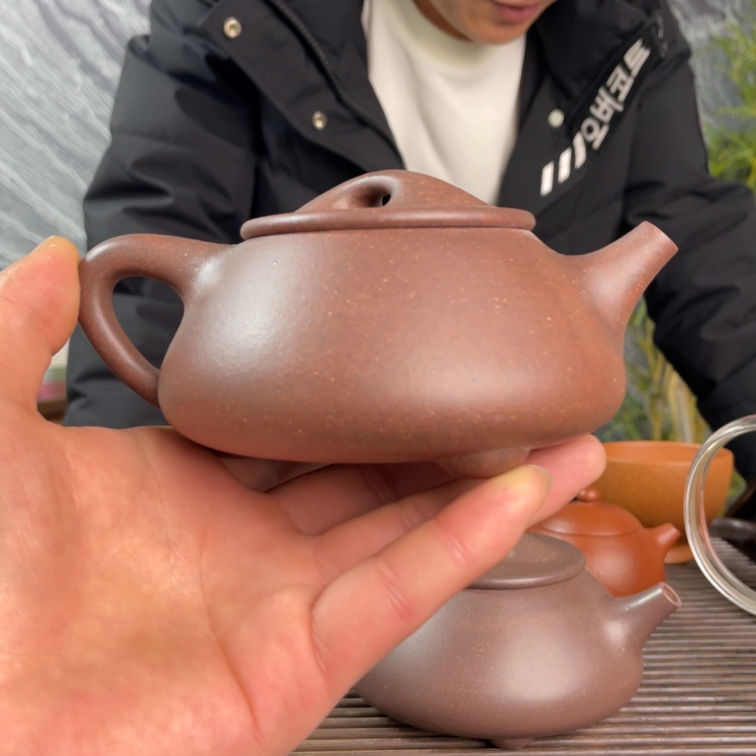 紫砂茶壶四底景舟石瓢