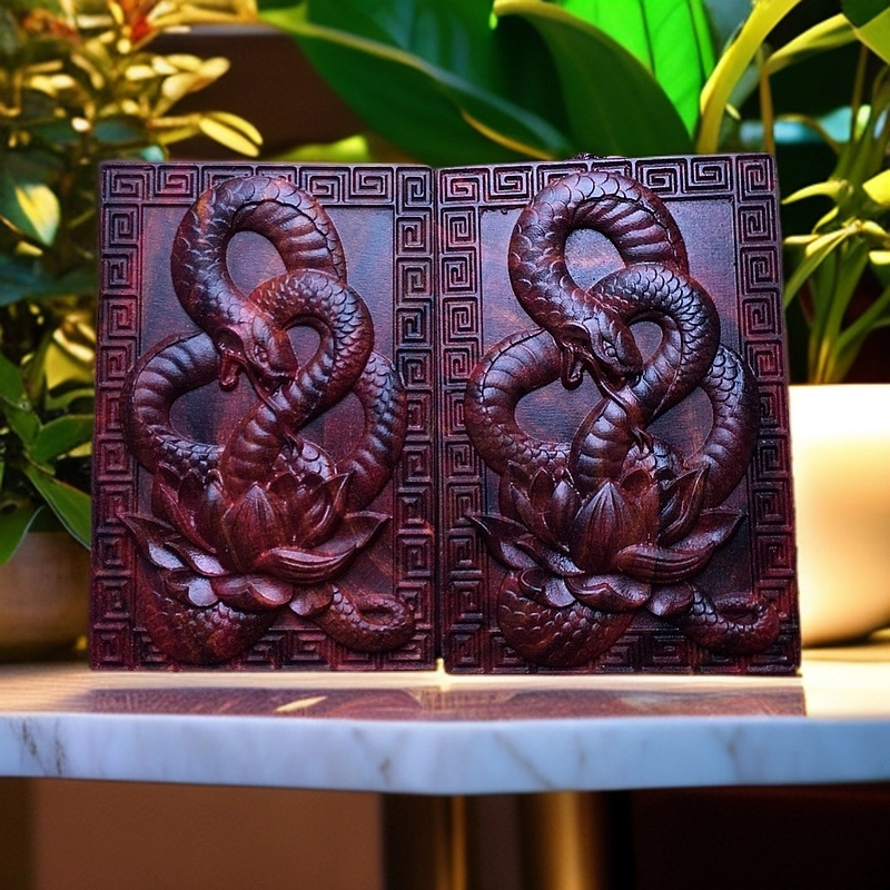 海南黄花梨木雕刻生肖蛇本命吊坠牌子招财平安摆件手把件车载挂件