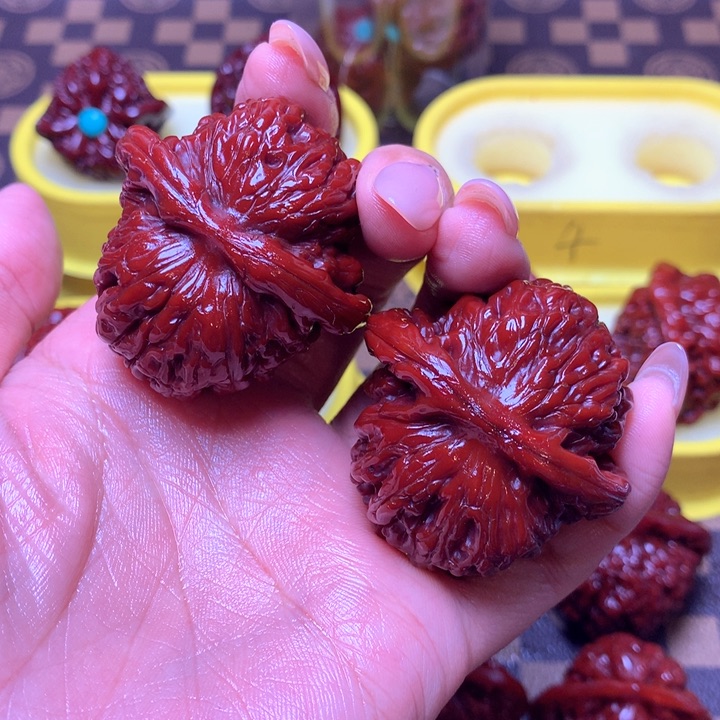 文玩核桃把件四座楼43元宝楼