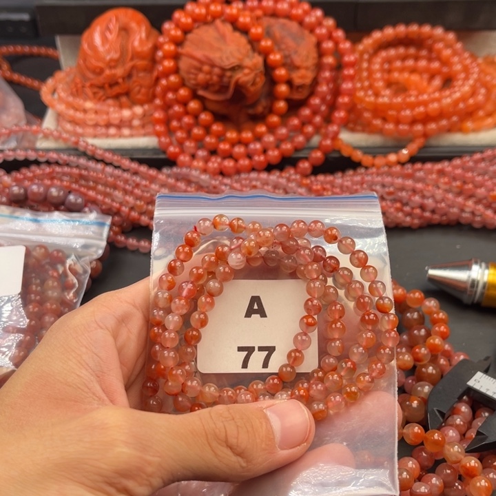 南红玛瑙未镶嵌多样性发货默认微瑕称重5mm