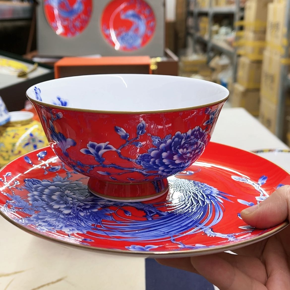 【闪购商品】骨瓷8英寸2，5英寸2红。。。。