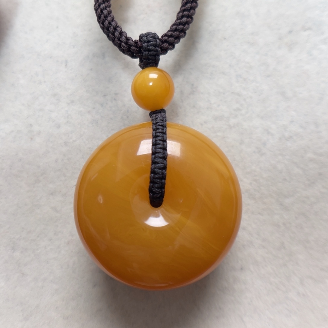 蜜蜡未镶嵌项链吊坠