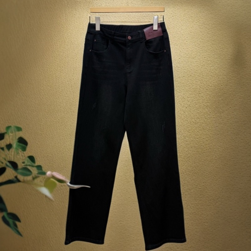 水淼25年秋季新款1623-时尚洋气 牛仔直筒裤