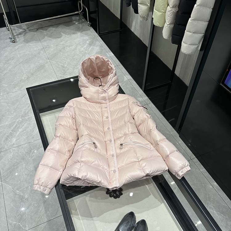 25年秋冬新款 时尚收腰斜拉链显瘦气质三色连帽羽绒服外套-8829