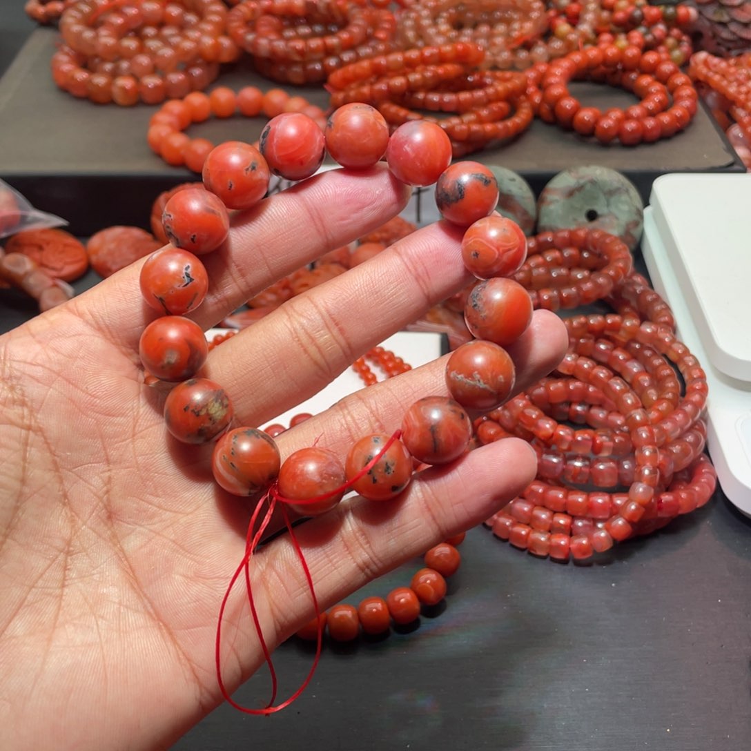 南红玛瑙手链未镶嵌