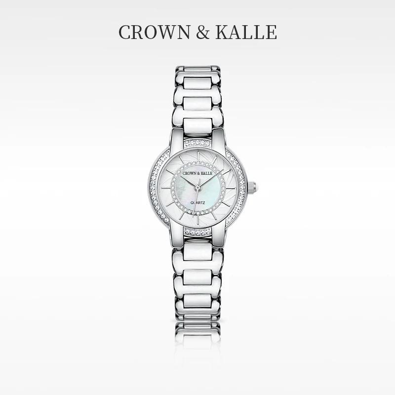 Crown Kallie【天空之境】流光系列设计感女士时尚潮流腕表CK8113白