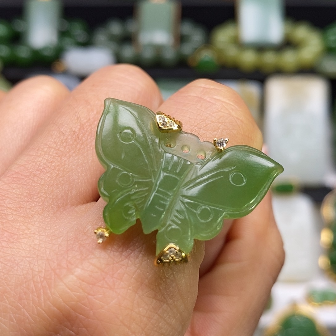 和田玉颈饰银S925镶嵌